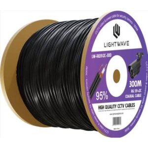 Lightwave RG59 CCTV coaxial cable 300m roll
